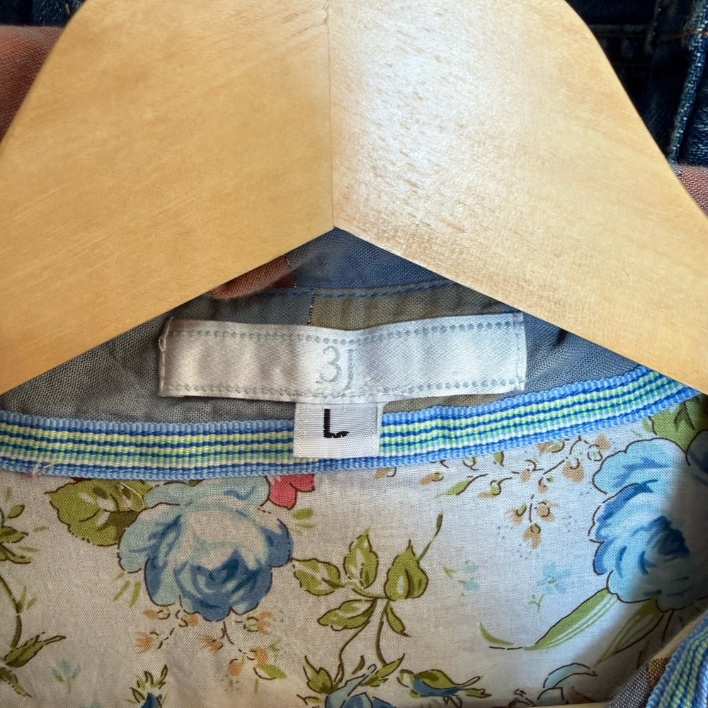 3j Workshop Western Patchwork Long Sleeve Shirt L… - image 2